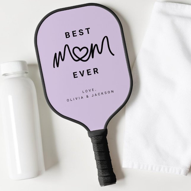 Einfaches Lila-Skript Süße moderne beste Mutter üb Pickleball Schläger (Simple Purple Script Cute Modern Best Mom Ever Pickleball Paddle)