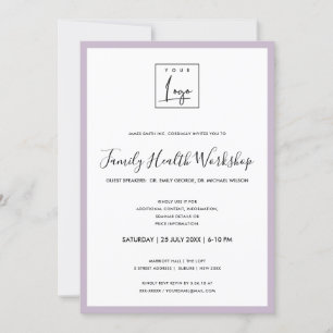 EINFACHES LILIA LAVENDEL LOGO WORKSHOP EVENT EINLADUNG
