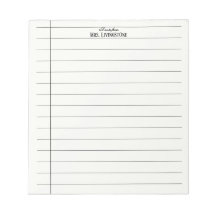 Einfaches Linien-Lehrer-Notizbuch