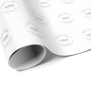 Einfaches Logo-Branding-Muster Geschenkpapier