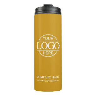 Einfaches Logo der Werbefirma für Mustard Thermosbecher