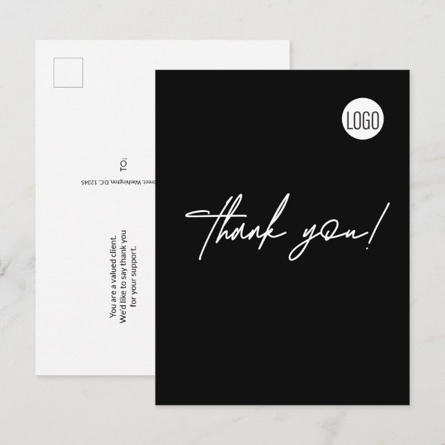 Einfaches Logo für das Baugewerbe Postkarte (Vorne/Hinten)