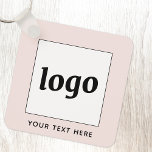 Einfaches Logo für den Text Schlüsselanhänger<br><div class="desc">Fügen Sie Ihr eigenes Logo und Textauswahl zu diesem Design hinzu. Entfernen Sie den Text,  wenn Sie es vorziehen. Minimalistisch und beruflich. Ideal für die Mitarbeiterwerbung oder als Werbemittel für Ihre Kunden und Kunden.</div>