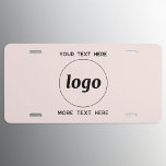 Einfaches Logo für den Text US Nummernschild<br><div class="desc">Fügen Sie diesem Design Ihr eigenes Logo und eine Textauswahl hinzu,  und ändern Sie die Hintergrundfarbe im Design-Tool. Entfernen Sie den oberen oder unteren Text,  wenn Sie es vorziehen. Minimalistisch und beruflich.</div>