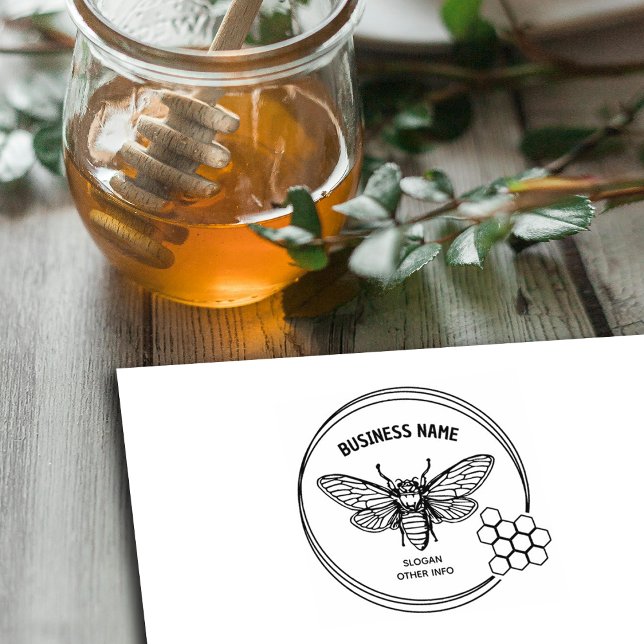 Einfaches Logo für Honey Bee Gummistempel (Von Creator hochgeladen)