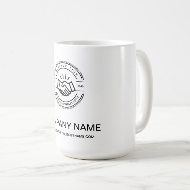 Einfaches Logo für Werbeaktionen Kaffeetasse (VorderseiteRechts)