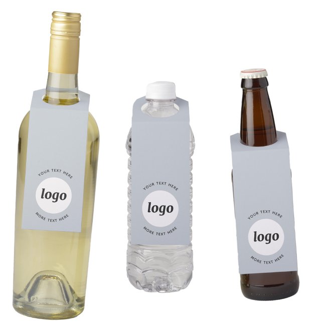 Einfaches Logo für Werbeaktionen mit Text Flaschenanhänger (Logo with custom text business promotional bottle hangers)