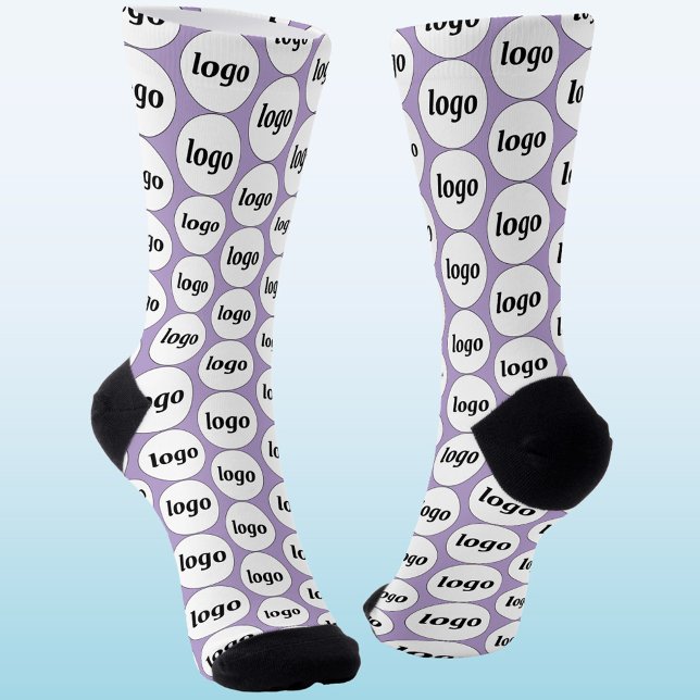 Einfaches Logo-Geschäftsmodell Lilac Socken (Simple logo pattern business promotional lilac socks)