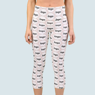 Einfaches Logo-Geschäftsmodell Rosa Rosa Capri Leggings
