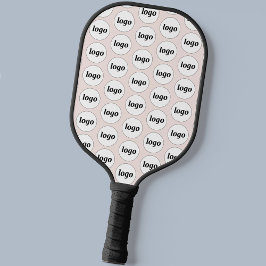Einfaches Logo-Geschäftsmodell Rosa Rosa Pickleball Schläger