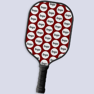 Einfaches Logo-Geschäftsmuster Burgunderrot Pickleball Schläger