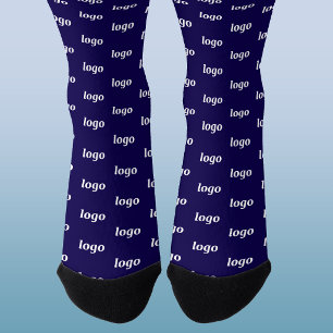 Einfaches Logo-Geschäftsmuster Navy Blau Promotion Socken