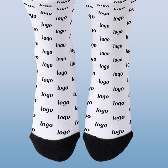 Einfaches Logo-Geschäftsmuster-Promotion Socken (Simple logo pattern business branding promotional socks for uniform or customer client giveaways)