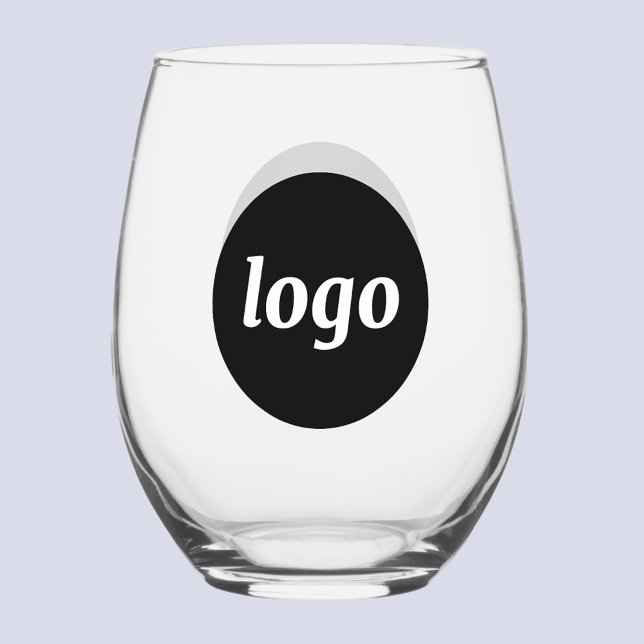 Einfaches Logo Markenwerbung Geschäft Weinglas Ohne Stiel (Simple logo business branding promotional stemless wine glass drinkware)
