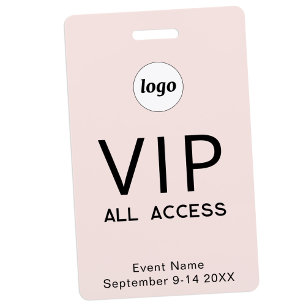 Einfaches Logo Minimalist VIP All Access Pass Even Ausweis