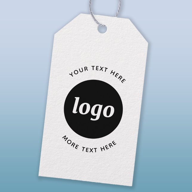 Einfaches Logo mit Text-Business-Tags Geschenkanhänger (Simple logo with text promotional business label or price tag)