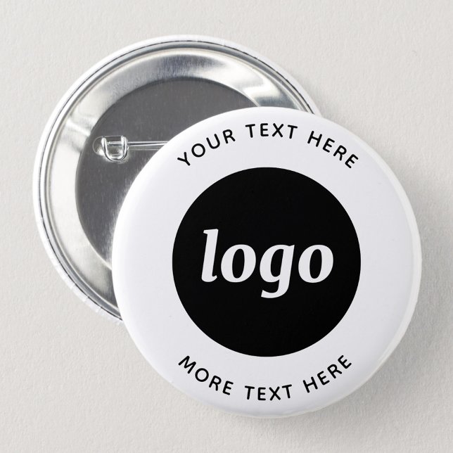 Einfaches Logo mit Text Geschäft Button (Simple logo with text promotional business button)