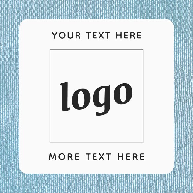 Einfaches Logo mit Text Geschäft Etiketten (Simple logo with custom text business promotional branding iron on clothing labels)