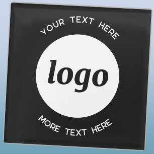 Einfaches Logo mit Text Geschäft Glasuntersetzer