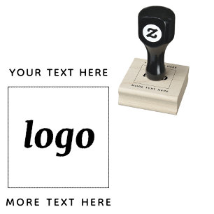 Einfaches Logo mit Text Geschäft Gummistempel