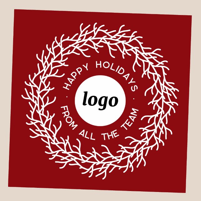 Einfaches Logo mit Text Geschäftswerbung Feiertagskarte (https://www.zazzle.com/simple_logo_with_text_business_promotional_holiday_card-256908408248500139)