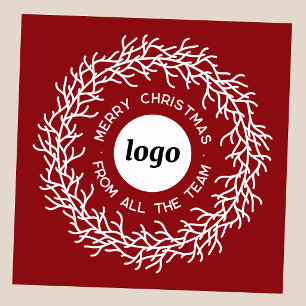Einfaches Logo mit Text Geschäftswerbung Feiertagskarte