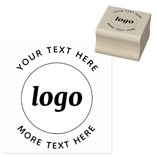 Einfaches Logo mit Text Geschäftswerbung Gummistempel