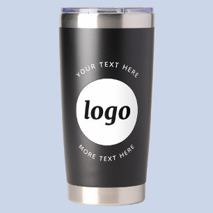 Einfaches Logo mit Text Geschäftswerbung Thermobecher