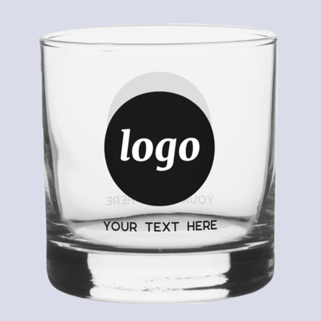 Einfaches Logo mit Text-Werbeglas Whiskyglas (Your logo and custom text business promotional glass)