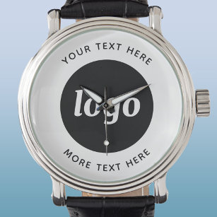 Einfaches Logo mit Textwerbung Armbanduhr