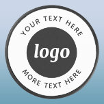 Einfaches Logo mit Textwerbung Eishockey Puck<br><div class="desc">Fügen Sie Ihr eigenes Logo und Textauswahl zu diesem Design hinzu. Entfernen Sie den oberen oder unteren Text,  wenn Sie es vorziehen. Minimalistisch und beruflich. Ideal für Mitarbeiter und Mitarbeiter,  als Werbemittel für Ihre Kunden und Kunden,  bei Messen und Firmenveranstaltungen,  sowie für Sponsoring.</div>