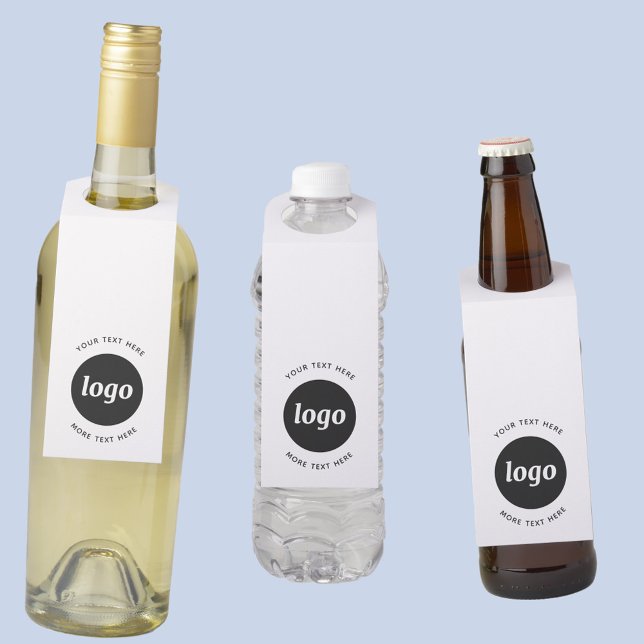 Einfaches Logo mit Textwerbung Flaschenanhänger (Logo and custom text business promotional bottle hanger tags)