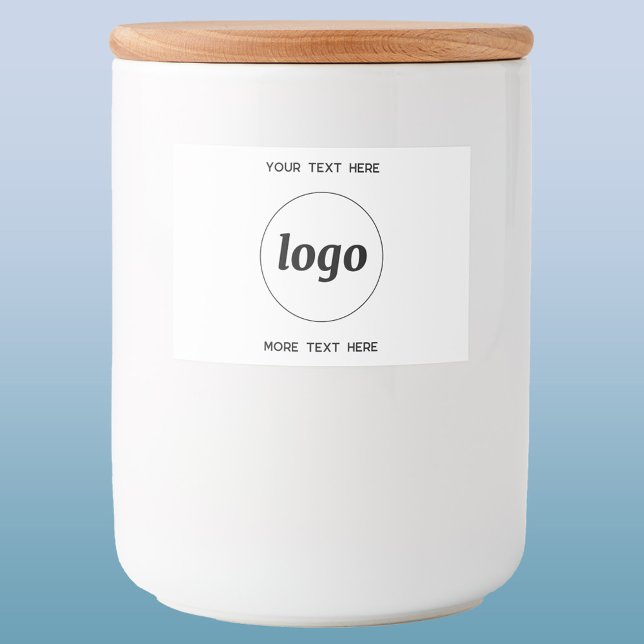 Einfaches Logo mit Textwerbung Lebensmitteletikett (Custom logo with text business promotional food container label)