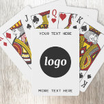 Einfaches Logo mit Textwerbung Spielkarten<br><div class="desc">Fügen Sie Ihr eigenes Logo und Textauswahl zu diesem Design hinzu. Entfernen Sie den oberen oder unteren Text,  wenn Sie es vorziehen. Minimalistisch und beruflich. Als Werbemittel für Ihre Kunden und Kunden.</div>