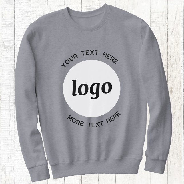 Einfaches Logo mit Textwerbung Sweatshirt (Logo and custom text business promotional or uniform t-shirt)
