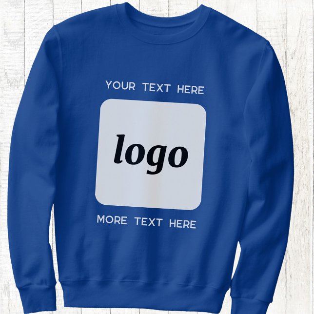 Einfaches Logo mit Textwerbung Sweatshirt (Logo and custom text business promotional or uniform sweatshirt)