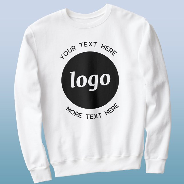 Einfaches Logo mit Textwerbung Sweatshirt (Logo and custom text business promotional or uniform t-shirt)