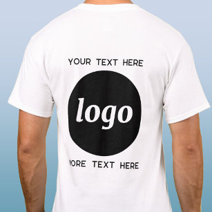 Einfaches Logo mit Textwerbung T-Shirt