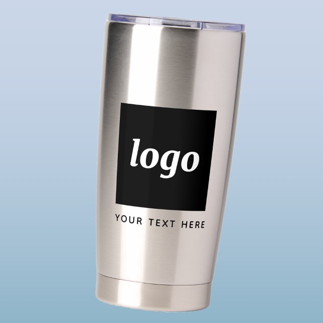 Einfaches Logo mit Textwerbung Thermobecher (Logo with text business promotional thermal tumbler)