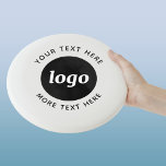 Einfaches Logo mit Textwerbung Wham-O Frisbee<br><div class="desc">Fügen Sie Ihr eigenes Logo und Textauswahl zu diesem Design hinzu. Entfernen Sie den oberen oder unteren Text,  wenn Sie es vorziehen. Minimalistisch und beruflich. Ideal für Mitarbeiter und Mitarbeiter,  als Werbemittel für Ihre Kunden und Kunden,  bei Messen und Firmenveranstaltungen.</div>