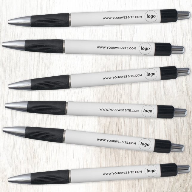 Einfaches Logo mit Website-Werbegeschäft Kugelschreiber (Simple logo with custom text business branding promotional website address pen)