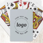 Einfaches Logo mit Werbung für Textgeräte Spielkarten<br><div class="desc">Fügen Sie Ihr eigenes Logo und Textauswahl zu diesem Design hinzu. Entfernen Sie den oberen oder unteren Text,  wenn Sie es vorziehen. Minimalistisch und beruflich. Ideal für ein Werbeprodukt für Ihre Kunden und Kunden. Ihr Logo wird in einen Kreis geklickt. Weitere Versionen finden Sie in der Auflistung.</div>
