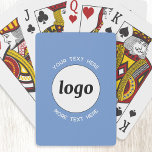 Einfaches Logo mit Werbung für Textgeräte Spielkarten<br><div class="desc">Fügen Sie Ihr eigenes Logo und Textauswahl zu diesem Design hinzu. Entfernen Sie den oberen oder unteren Text,  wenn Sie es vorziehen. Minimalistisch und beruflich. Ideal für ein Werbeprodukt für Ihre Kunden und Kunden. Ihr Logo wird in einen Kreis geklickt. Weitere Versionen finden Sie in der Auflistung.</div>
