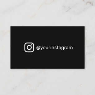 Einfaches Logo moderner modischer Instagram Telefonnummerkarte
