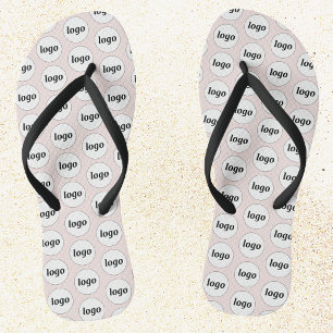 Einfaches Logo-Muster für Werbeaktionen Flip Flops