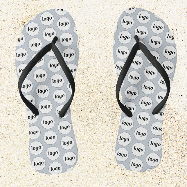 Einfaches Logo-Muster für Werbeaktionen Flip Flops (Simple logo pattern business promotional branding flip flops)