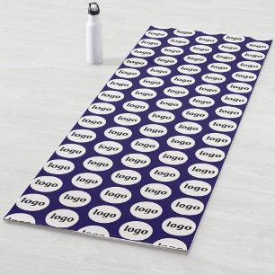 Einfaches Logo-Muster Werbeaktion Navy Blue Yogamatte