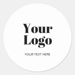 Einfaches Logo- oder Bild-Upload Template & Benutz Runder Aufkleber