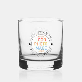 Einfaches Logo oder Personalisiertes Foto Whiskyglas