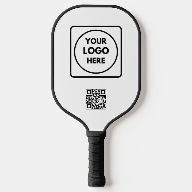 Einfaches Logo QR-Code Business-Promo-Design Pickleball Schläger (Vorderseite)